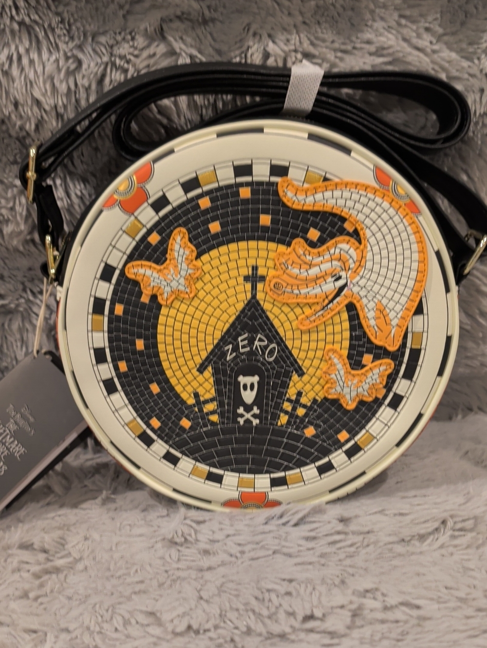 Disney Loungefly Nighmare Before Christmas Zero Halloween Mosaic Crossbody Bag
